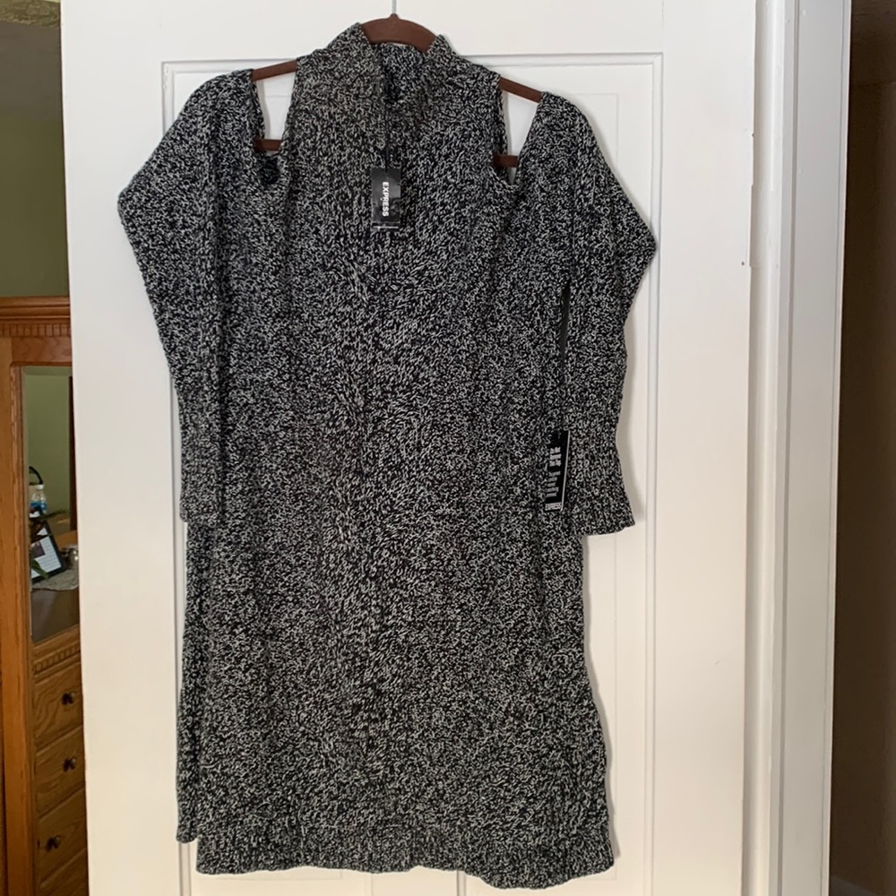 Express NEW cold shoulder sweater/sweater dress.